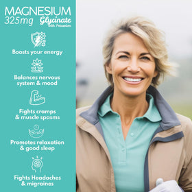VAL Magnésium Glycinate 325mg avec B6 et Potassium - étiquette des ingrédients