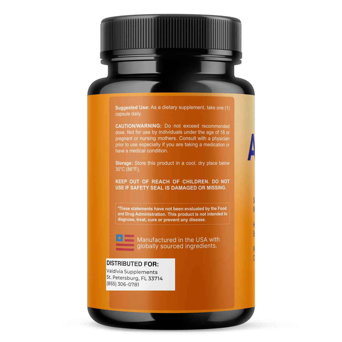 Valdivia AlkaLean Capsules en gros plan sur une main