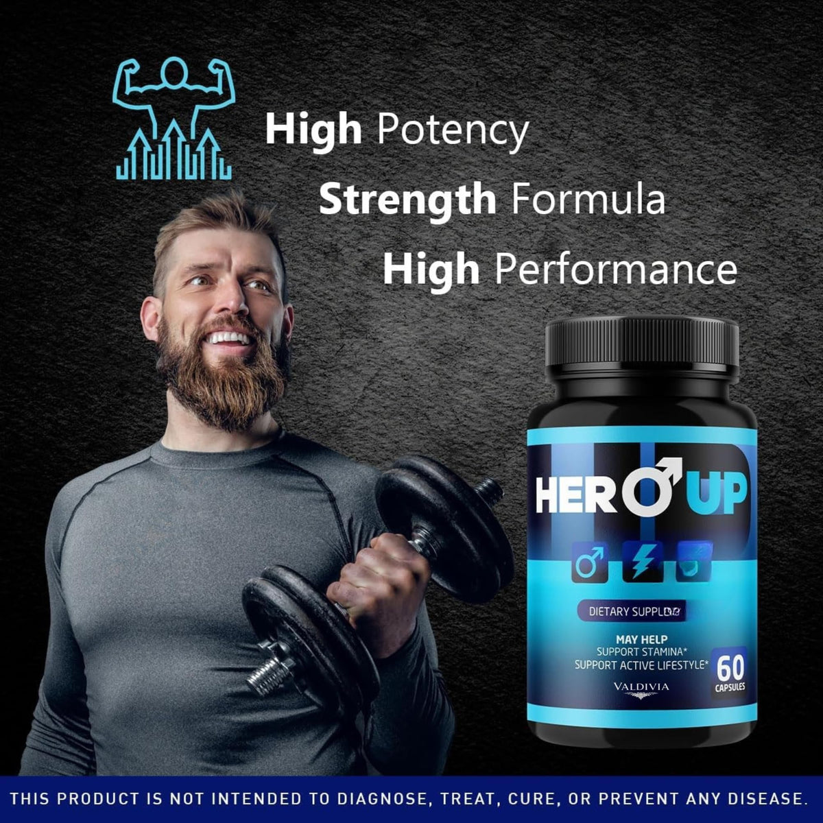Valdivia Hero Up Capsules côté avec étiquette