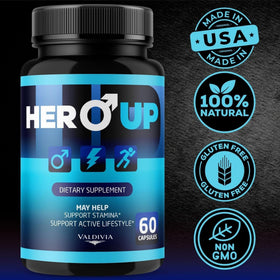Valdivia Hero Up Capsules sur une table en bois