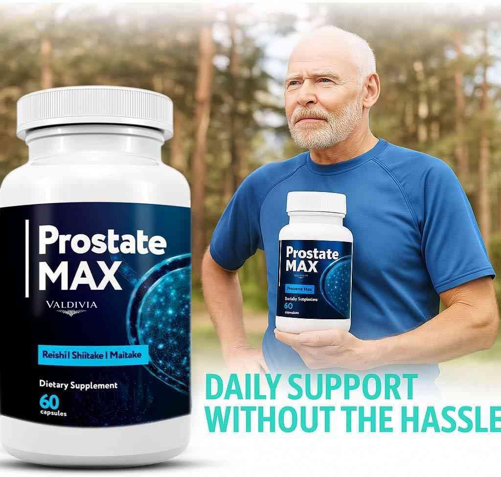 Valdivia ProstateMax capsules sur une surface blanche