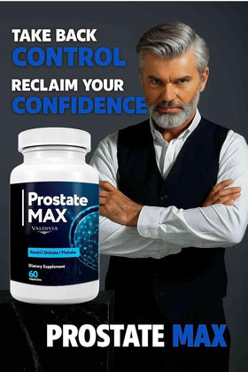 Valdivia ProstateMax flacon ouvert montrant les capsules