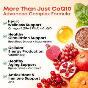 Vazatisi CoQ10 Gummies 250 mg gummies en forme de bonbon sur une table