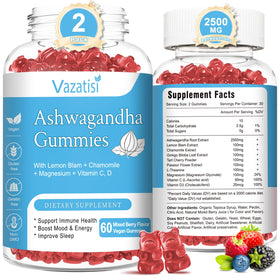 Vazatisi gummies Ashwagandha bio 120 unités vue de face