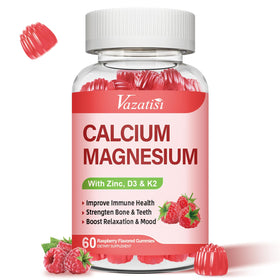 Vazatisi Gummies Calcium Magnésium Zinc 60 unités Framboise devant