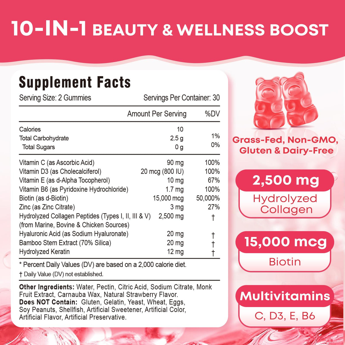 Vazatisi Gummies Collagène Fraise, boîte ouverte avec gummies