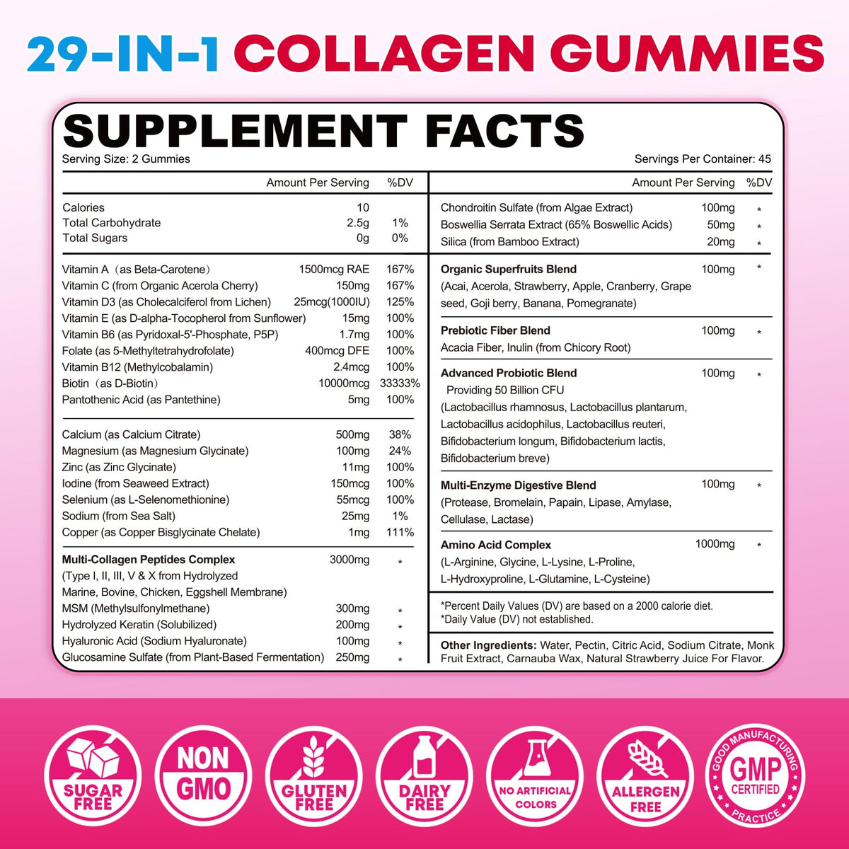 Vazatisi Gummies Collagène Sans Sucre 90 Gummies emballage