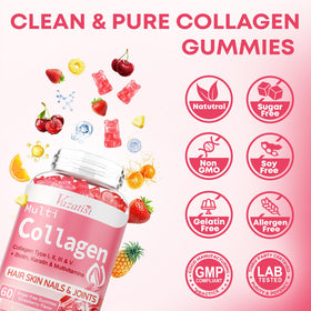 Vazatisi Gummies de Collagène Hydrolysé, gummies dans une main