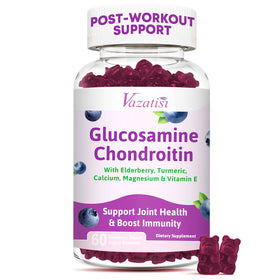 Vazatisi Gummies Glucosamine Chondroitine 60 Gummies saveur myrtille avant