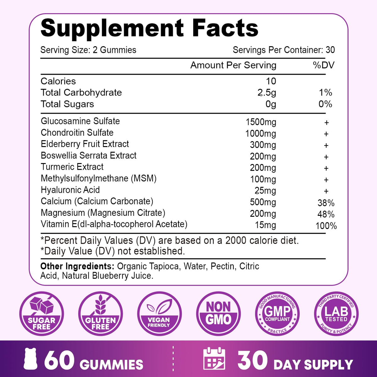 Vazatisi Gummies Glucosamine Chondroitine dans une main