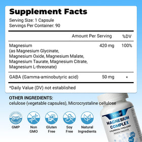 VBTOP Magnésium Complexe 470mg capsules avec étiquette