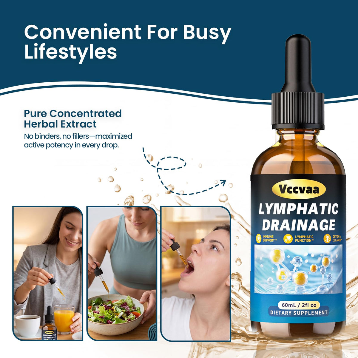 Vccvaa Complément Alimentaire Liquide 60 mL avec cuillère doseuse