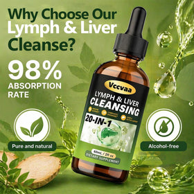 Vccvaa Complément Alimentaire Liquide Lymphatique et Hépatique 60ml - Flacon ouvert
