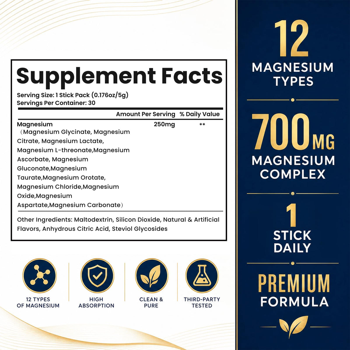 Vccvaa Magnésium Glycinate 209g - packaging sur une table