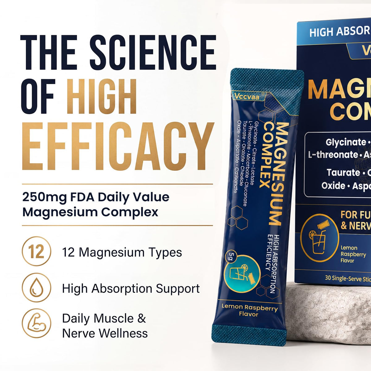 Vccvaa Magnésium Glycinate 209g - vue arrière