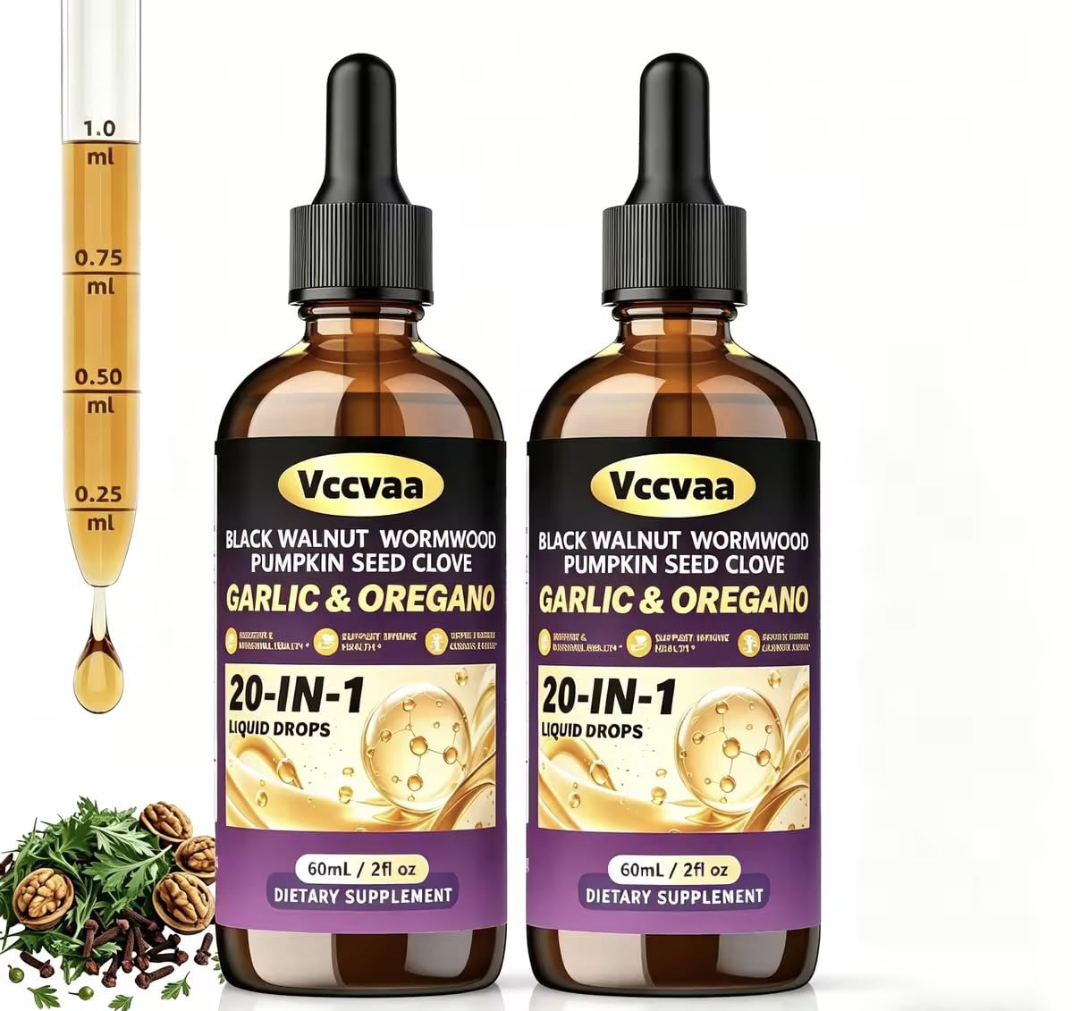 Vccvaa Nettoyage des Parasites 20-en-1 4 oz vue avant