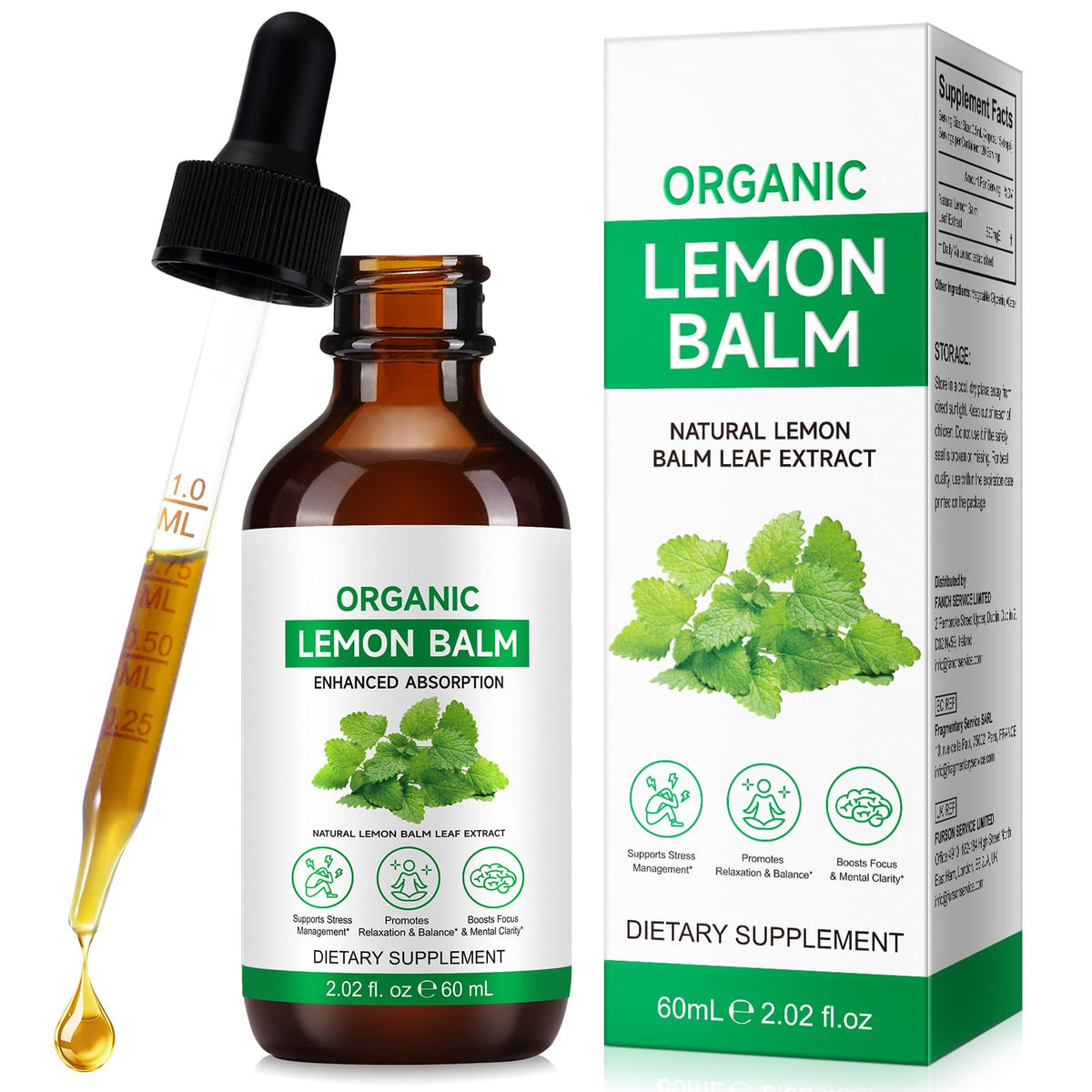 Vceeoy Extrait de Mélisse 590mg bouteille avant