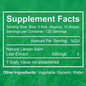 Vceeoy Extrait de Mélisse 590mg bouteille avec étiquette