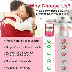 Vceeoy gummies multivitamines femmes, goût fraise naturel