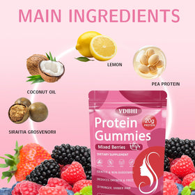 VDBHI Gummies avec une main pour montrer la taille