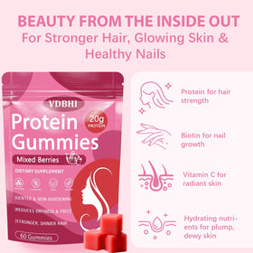 VDBHI Gummies protéinées sur fond blanc