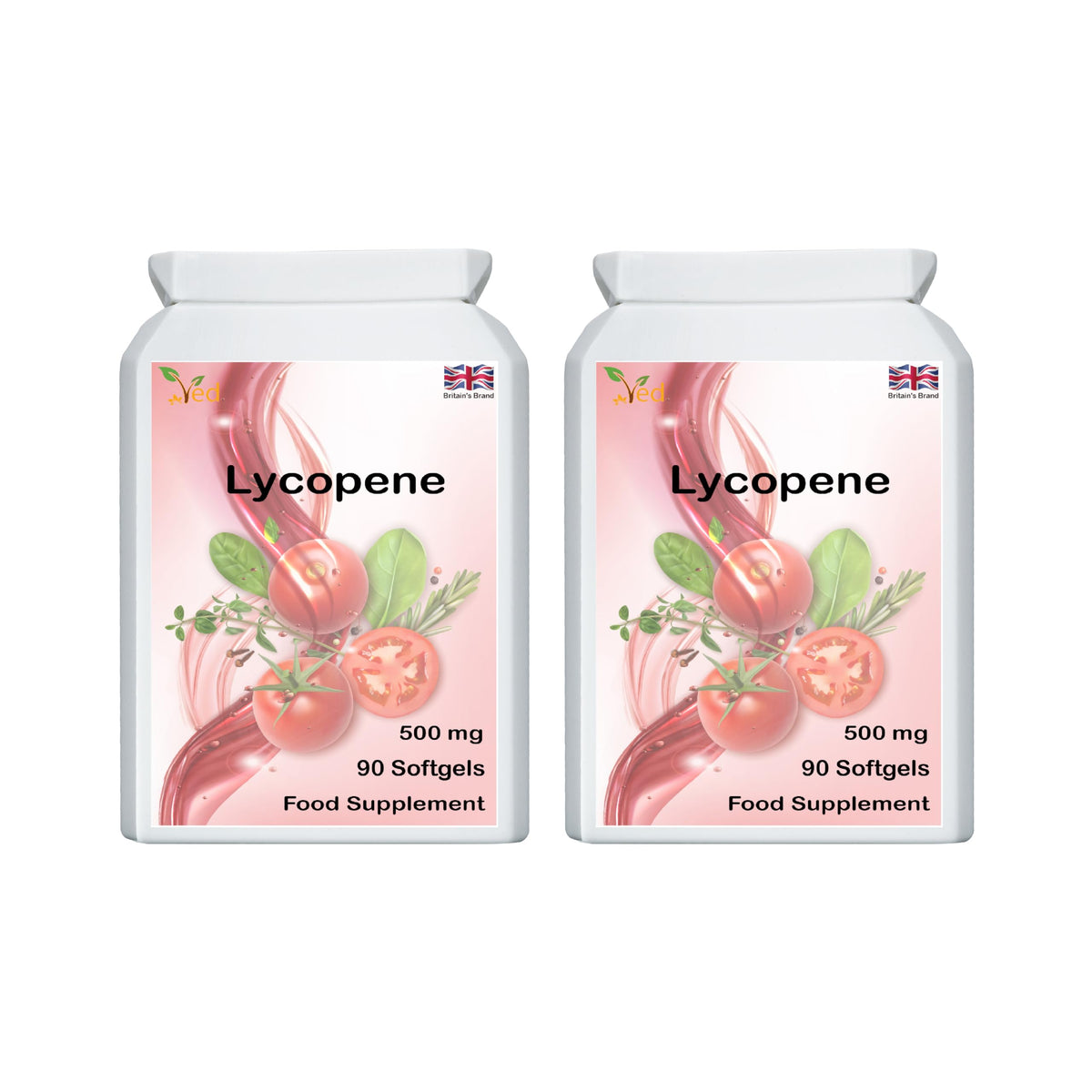 Ved Lycopène 500 mg 180 gélules molles vue de face
