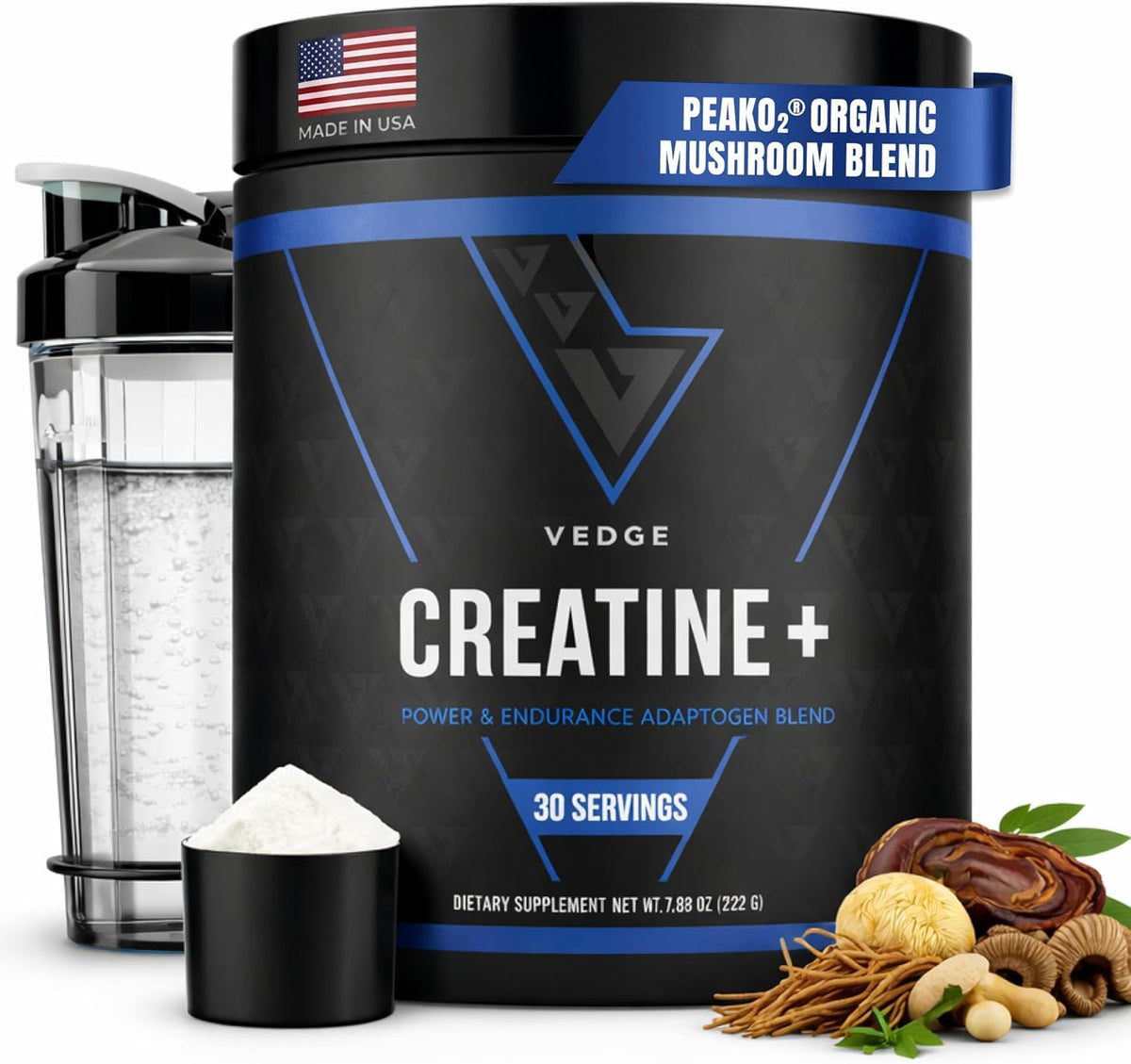 VEDGE Créatine Monohydrate 290g vue de face