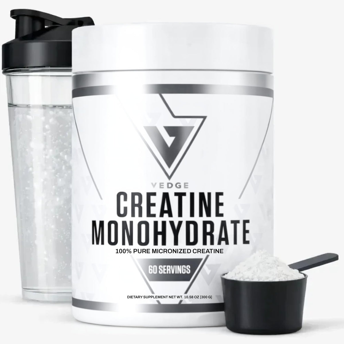 VEDGE Créatine Monohydrate Micronisée 358g vue de face