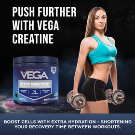 Vega Poudre de Créatine Monohydrate Micronisée 590g en utilisation sportive