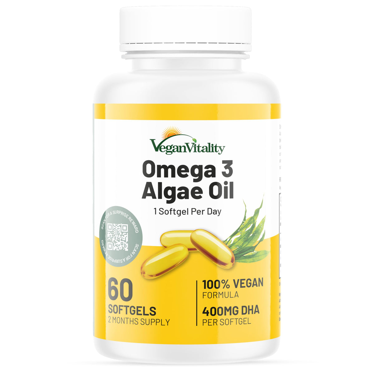Vegan Vitality Omega 3 Végétal 60 gélules vue avant