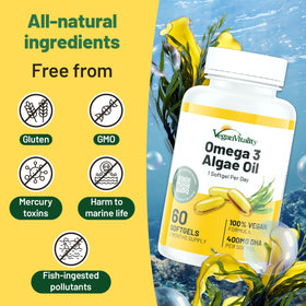 Vegan Vitality Omega 3 Végétal gélules ouvertes