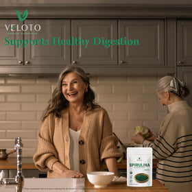 VELOTO Poudre de Spiruline Bio 240g en préparation de boisson