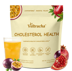 Veltracha boisson de cholestérol saveur fruit de la passion, emballage avant