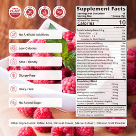 Veltracha Complément Alimentaire Femme Framboise Citron arrière de l'emballage