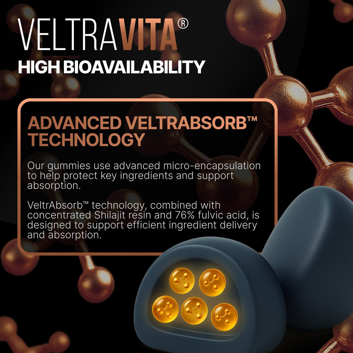 VeltraVita Gummies Shilajit Pur Himalayen 272g - gummies en détail