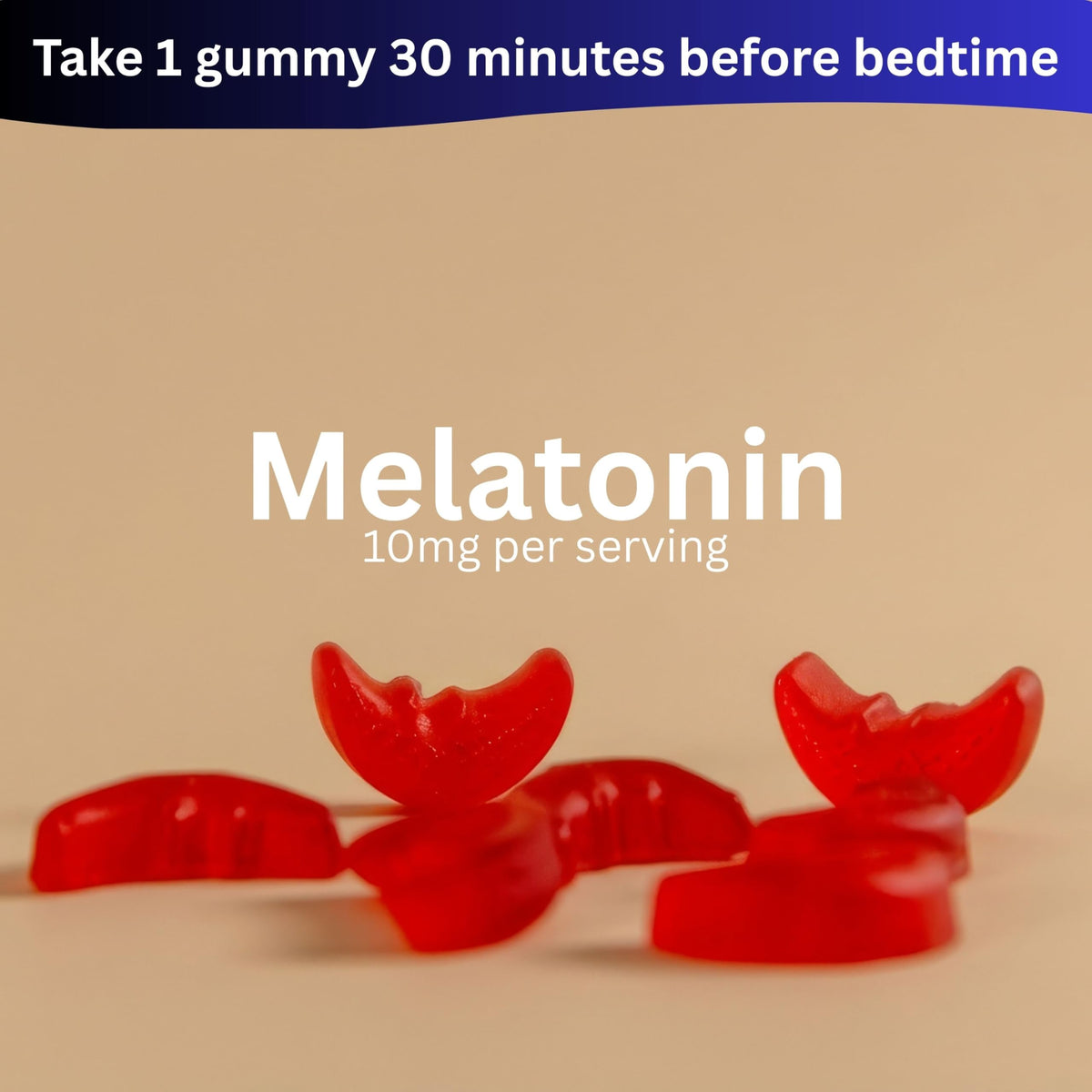 Vemax Gummy de Sommeil forme lune avec goût fraise