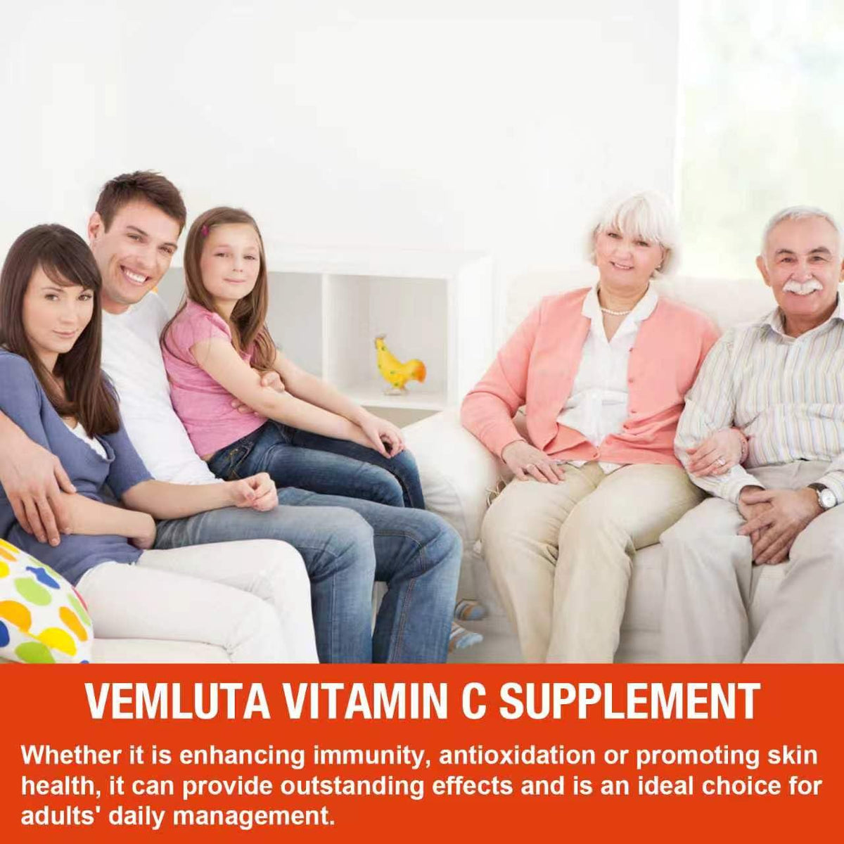 Vemluta gummies vitamine C sur une table