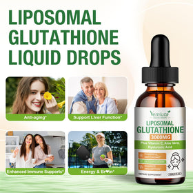 Vemluta Liposomal Glutathione 3000mg gouttes avec pipette