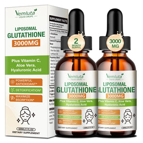 Vemluta Liposomal Glutathione 3000mg gouttes liquides vue de face