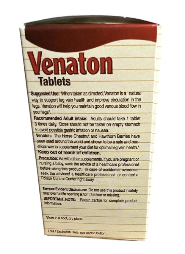 Venaton Comprimés avec emballage sur fond blanc
