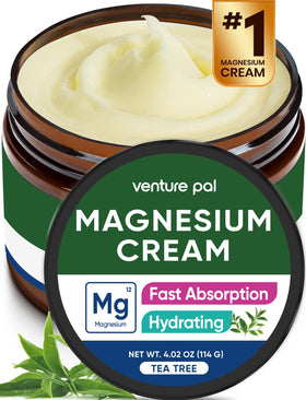 Venture Pal Crème de Magnésium Topique 141g vue avant avec texture de crème