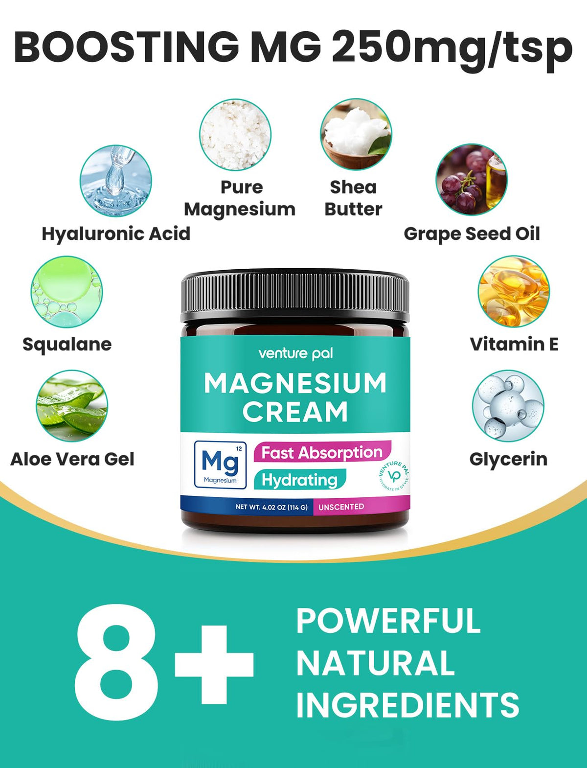 Venture Pal Crème Magnésium Topique 150g emballage