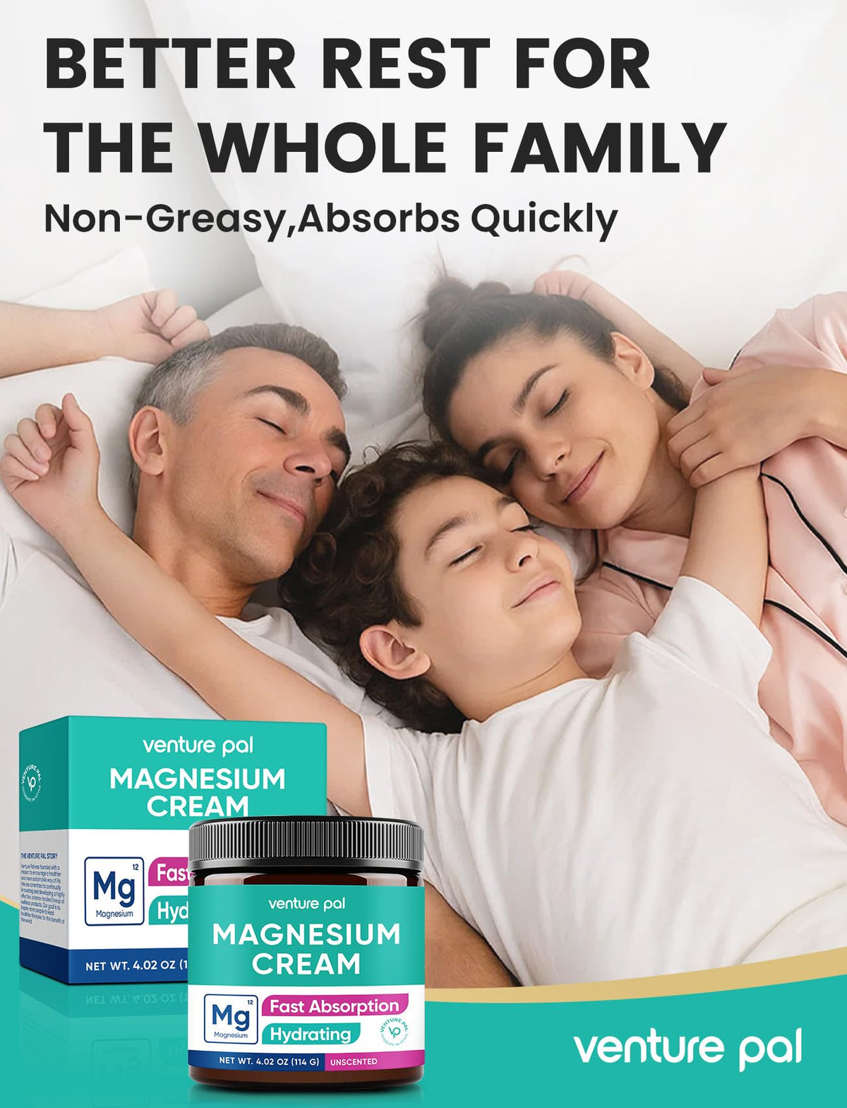 Venture Pal Crème Magnésium Topique 150g texture de la crème