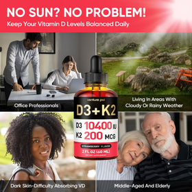 Venture Pal gouttes de Vitamine D3 K2 5-en-1 en contexte de vie