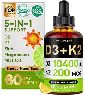 Venture Pal Gouttes de Vitamine D3 K2 5-en-1 flacon avant