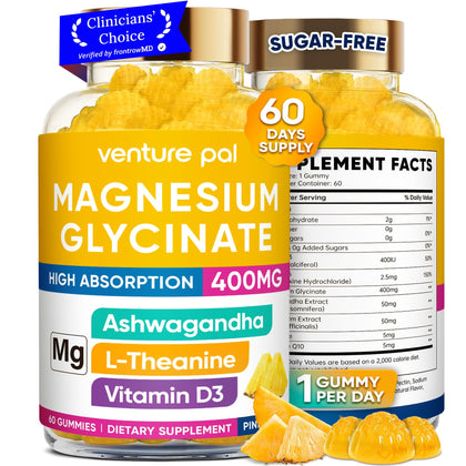 Venture Pal Gummies de Magnésium Glycinate 400mg devant l'emballage