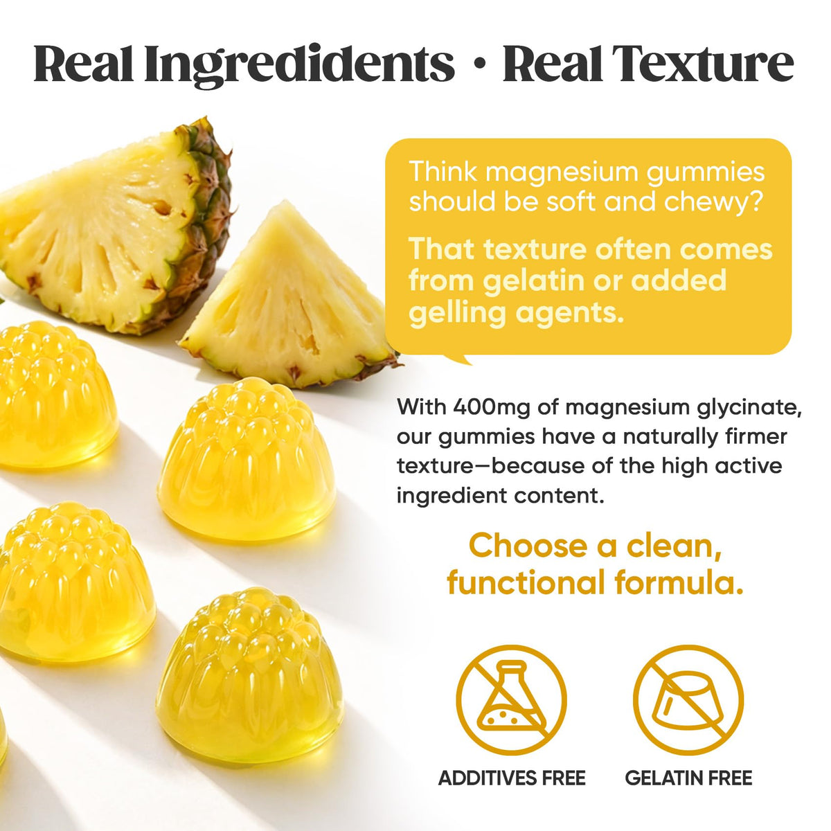 Venture Pal Gummies de Magnésium Glycinate 400mg sur une table en bois