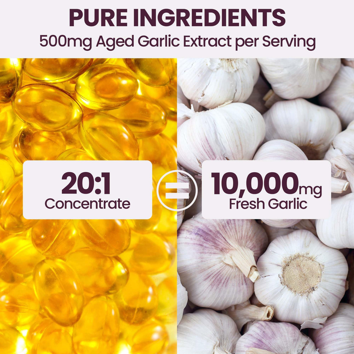 VerdiGusto Extrait d'Ail Vieilli 10000mg gélules odorless vue arrière