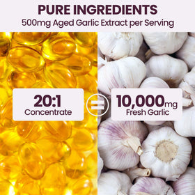 VerdiGusto Extrait d'Ail Vieilli 10000mg gélules odorless vue arrière