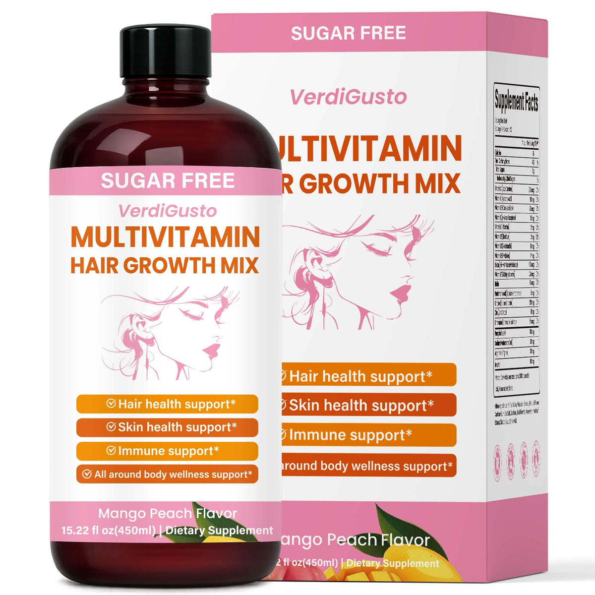 VerdiGusto multivitamine liquide 15 nutriments 662g vue de face